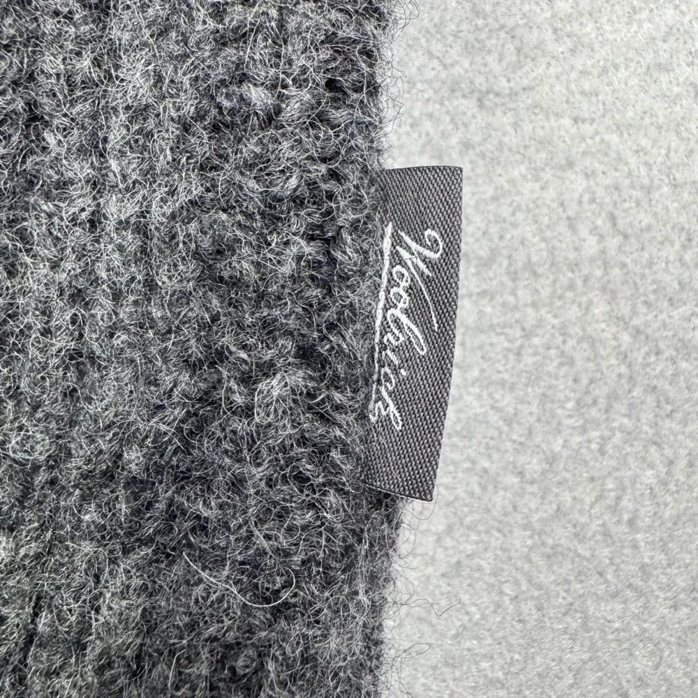 Woolrich‎ Mens Gray 100% Wool Ribbed Quarter Button Mock Neck Sweater XXL 9020